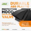 4 Inch Anthracite Plastic Dryer Vent Cover with Backdraft Damper  Exterior Wall Exhaust Hood Grille with Non-Return Protective Flap  Outside Air Vent Cover for Dryer, Bathroom & HVAC