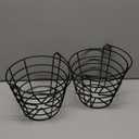 Crestgolf 2PCS Stainless Metal Golf Basket Golf Ball Container Ball Bucket