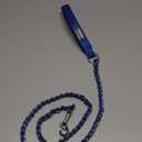 Chain Dog Leash Chew Proof Metal Leash for Medium Large Dogs, Chain Link Anti Chew 4FT Strong Anti Bite Comfortable Soft Padded Handle Blue 3.0