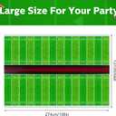 Football Field Tablecloth, 54"x108" Plastic Football Tablecloth Disposable Touchdown Table Cover for Tailgate Football Birthday Party Sport Theme Party Decoration (6 Pieces)