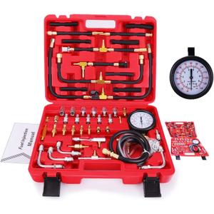 BETOOLL Pro Fuel Injection Pressure Tester Kit Gauge 0-140 PSI (Senior)