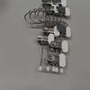 13 Inch White Heavy Duty Add-on Stackable Metal Hanger for Trousers Pants Skirt with Extra Strong Clips Pack of 10