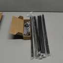Black Curtain Rods 66 to 120 Inches(5.5-10 Feet),5/8 inch Splicing Drapery Rods,Small Curtain Rods Set,Size: 36''-120'',Matte Black
