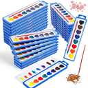 Birebebys Valentine's Day Cards with Heart Watercolor Paint Set, 24 Packs Valentine's Day Gifts for Kids School, Perfect Valentine's Classroom Exchange Prizes & Art Party Favors for Boys, Girls