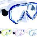 Speedo Swimming Goggles with Nose Cover for Kids, Youth Anti Fog Swim Goggles Snorkel Diving Mask for Boys Girls Blue