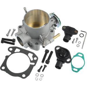 Throttle Body Assembly, 70mm Throttle Body Actuator for Car Aluminum Alloy Silver Tone, 1 Set