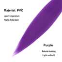 2 Packs Long Purple Pre Stretched Synthetic Braiding Hair Extensions,Ideal for Stage, Party, Halloween Costume and Cosplay,26 Inches