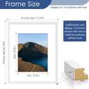 PEALSN 16x20 Picture Frame Set of 6, Display Pictures 11 x 14 with Mat or 16 x 20 without Mat for Wall Mounting Display, Poster Frames Collage for Wall Decor, White