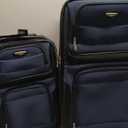 Travel Select Amsterdam Softside Expandable Luggage with Rolling Wheels, Navy, 8-Piece Set (15/21/25/29) with Packing Cubes
