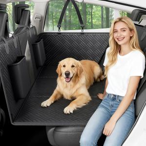 Dog Back Seat Extender, Hard-Bottom Backseat Bridge for Cars & SUVs