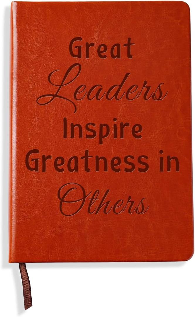 LBWCER Boss Appreciation Gift Mentor Notebook Great Leaders Notebook Leader Supervisor PM Mentor Retirement Gift Coworker Farewell Leather Journal Notebooks (Great)