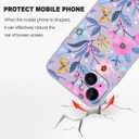 for iPhone 14 Plus Case Flower Creativity Pattern Design Soft Silicone Slim Shockproof Phone Cover for iPhone 14 Plus, 6.7 inch-Flower Purple