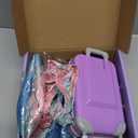 18 inch Girl Doll Accessories Case Luggage Travel Play Set with Clothes Camera Travel Pillow Bag Dress Glasses Stuff Fit 18 inch Doll Christmas Birthday Gift