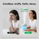 Homvana Small Humidifiers for Bedroom - 2 Packs 1.5L Cool Mist Top Fill Humidifier for Baby Nursery, Essential Oil Diffuser, 3 in 1 for Home Plants Offices and Grow Tents, 7 Color Lights, Ultrasonic