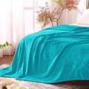 BEDELITE Fleece Blanket Teal Throw Blanket for Couch & Bed, Luxury Plush Cozy Fuzzy Blanket 50" x 70", Super Soft Warm Lightweight Fall Throw Blanket for Travel Camping