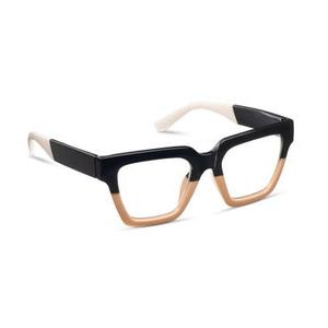 Peepers by PeeperSpecs Women's Take a Bow Oversized Square Blue Light Blocking Reading Glasses 1.25