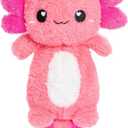 Axolotl Microwavable Unscented Heating Pad for Women and Kids Cute Soft Cozy Pillow Plush Heatable Warm Stuffed Animals Kawaii Hot and Cold Plushie Food Toy Axolotl Gifts for Girls and Boys, Pink