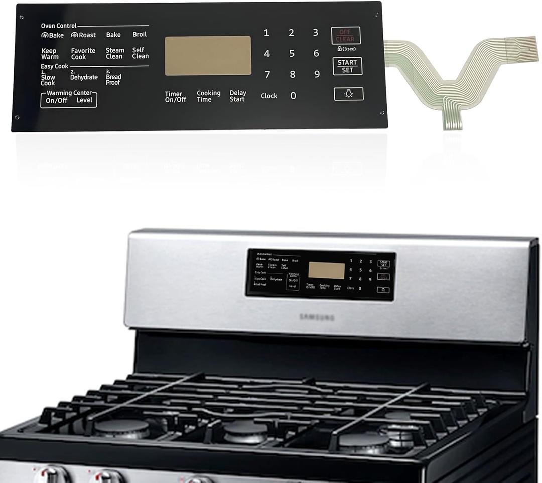 DG34-00030A Range Membrane Switch Touchpad PD00040719 4010969 AP5967636 PS11720662 EAP11720662 Range Touch Control Panel Fit for Samsung Stove Ovens NE59J7630SS/AA NE59J7630SB/AA NE59J7630SG/AA