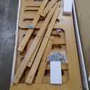 Full Floor Bed with Full-upgraded Guardrails, Solid Wood Kids Floor Bed with Safety Door, Low-profile Montessori Floor Bed Frame for Kids, Boys, Girls, No Box Spring Needed & Childlike Design, Nature (Pure Wood Natural)