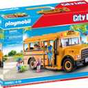 Playmobil School Bus with Accessories and 4 Figures