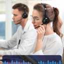 Wired Headphones with Microphone for PC, On-Ear Computer Laptop USB Headset with Noise Cancelling Microphone in-line Control for Home Office Online Class Skype Zoom, (3.5mm + USB)