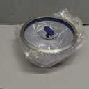 Anyday 8-Cup Microwave Cookware & Glass Container with Glass Lid, Plastic-Free Deep Food Storage | Stackable Airtight Steamer with Vented Lid for Microwave-Safe Reheating, Steaming Vegetables & Rice (Frosted - Blueberry)