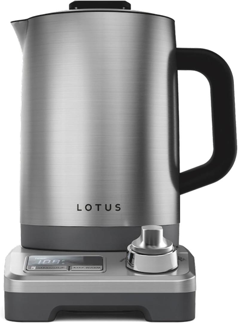 Lotus Kettle, 1.5 L Electric Tea Kettle, The Purist, 1500 Watts, Stainless Steel, Professional Series, LTSKT500