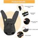 Inspack Dog Backpack Carrier/Cat Carrier, Adjustable Pet Front Carriers Travel Bag for Puppy Medium Dogs, Legs Out, Soft Ventilated Doggie Chest Carry Backpacks for Hiking/Camping, 10-16 lbs, Black