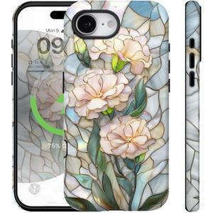 for iPhone 17E Case, iPhone 16E Case Cute Aethetic Bloom Flowers Florals Design for Women [Compatible with Magsafe] Rugge Shockproof Anti-Scratch Phone Cover