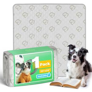 FXW Washable Pee Pads for Dogs, Puppy Pads with Super Absorbent, Specifically Designed for Potty Training, 39" Square, Khaki, 1 Pack FXW Washable Pee Pads for Dogs, Puppy Pads with Super Absorbent, Specifically Designed for Potty Training, 39" Square, Khaki, 1 Pack