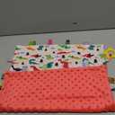 Big Tags Soft Red Dinosaur Blanket for Babies and Toddlers - Cute Security Taggy With Tags, 55x45CM/21.7x17.7INCHES