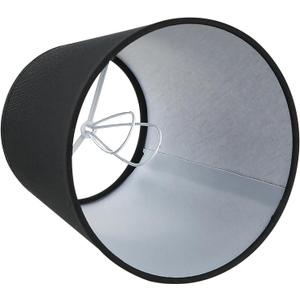 5 Pack Black Chandelier Shades, 4" Top x 6" Bottom x 6" High Barrel Lamp Shade, 4x6x6 Inch Linen Fabric, Perfect Fit for 5-Light Pendant Light Wall Sconce, Clip On Bulb E12 Socket (Set of 5)