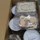 74 Pcs Mimosa Bar Supplies 34 oz Plastic Carafe with Lids Drink Juice Carafe with Champagne Flutes Plastic Water Pitcher for Mimosa Bar with Wooden Chalkboard Tags Straws(Gold)