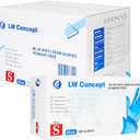 Blue Vinyl Exam Gloves for Medical/Food Safe/Cleaning/Handling Use Multipurpose Latex & Powder Free, 4.5 mil (LW4001, Small)