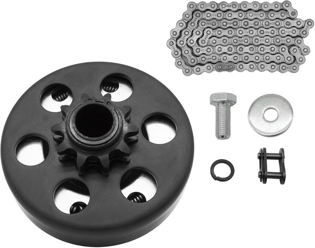 Go Kart Clutch 3/4" Bore 10 Tooth with #40/41/420 Chain, Centrifugal Clutch for Predator 212, MiniBike, Go Kart, Lawnmower and Honda GC GX 2-6.5HP Engine and Small Engines performance Parts.