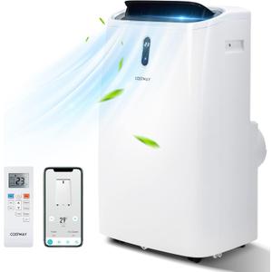 12000BTU Portable Air Conditioner, 4-in-1 Oscillation Air Cooler with Cooling/Dehumidifier/Heater/Fan, 3 Speeds Fan for 450 sq.ft, Remote Control, WiFi Smart Control (12000BTU)