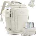 LOVEVOOK Travel Backpack for Women & Men, 40L TSA Approved Carry On Backpack with 3 Packing Cubes, Waterproof Weekender Overnight Bag for 2-4 Day Trips, Business & Travel Essentials, Beige Gray