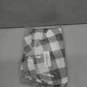 Smiry Rectangle Picnic Table Cloth, Elastic Waterproof Fitted Vinyl Tablecloths, Flannel Backed Buffalo Plaid Table Covers for Dining, Camping, Outdoor (White and Grey, 36" x 60")