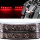 2PCS LED Saddlebag Motorcycle Tail Lights with Brake Light Running Turn Signal Lights Compatible With 2014-2020 Harley Touring Street Road Glide Electra Ultra Classic Ultra Limited CVO (Chrome-Smoke)