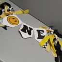 One Happy Dude High Chair Banner Boy First Highchair Banner for 1st Birthday Decorations, One Happy Dude Birthday Party Decorations Hippie Groovy High Chair Garland