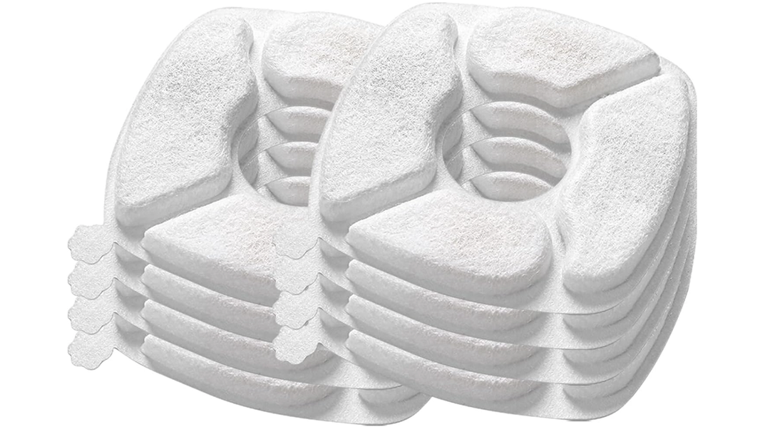 12 Pcs Cat Water Fountain Replacement Filters-8 Pack Cat Fountain Filters with 4 Pack Sponges, Enhanced Compatibility Pet Fountain Filter Fit for 95oz/2.8L 135oz/4L 67oz/2L Pet Drinking Fountain
