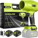Sakerplus Cordless Leaf Blower, Portable Dust Cleaner Cordless, Handheld Blower, Hand Blowers for Lawn Care, Patio Cleaning, 4.0Ah Battery, Charger Included (2 Battery with Storage Case)