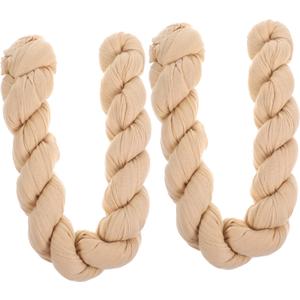 OUNONA 14 Pcs Style Decorative Table Runner Elegant Cheesecloth Table Runner For Weddings Parties Lightweight And Versatile For Various Occasions (Beige)