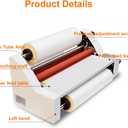 Vinmax 18inch Laminating Machine with Film Roll Office Presentation Laminators Hot Cold Roll Laminator Single Dual Sided Thermal Laminating Machine Commercial Photo Laminator School Office Use