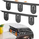 RECAPS Stainless Steel Extendable Stove Gap Covers Fliter 13.8"to 27.5"In, Stove Side Gap Covers for Kitchen, Heat Resistant Oven Crack Guard for Counter (2 PacksBlack