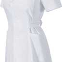 TOKYO REVENGERS Women 5Pcs Halloween Nurse Costume Set Doctor Outfit Lab Coat Nurse Hat Cosplay Party Costume With Accessories(WT S)
