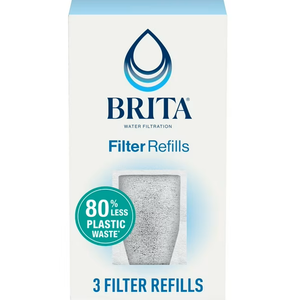 Brita Water Filtration Filter Refills, Compatible with Brita Refillable Filter Pitchers (3 Pack)