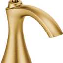 Moen S3946BG Transitional Deck Mounted Kitchen Soap Dispenser with Above the Sink Refillable Bottle, Brushed Gold