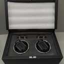 ROTHWELL Double Watch Winder for Automatic Watches with Quiet Motor with Multiple Speeds and Rotation Settings (Black/Grey)