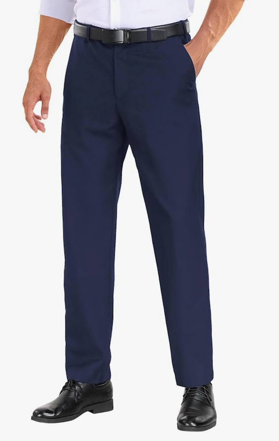 COOFANDY Mens Dress Pants Expandable Waist Wrinkle Free Suit Pants Flat Front Casual Dress Slacks
Size 40W/30W